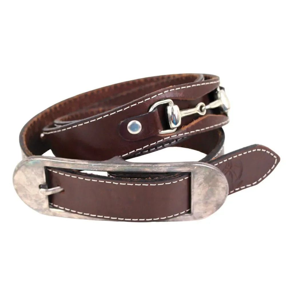 Lilo Espana SADDLE BROWN LEATHER Horse Bit 1 1/8